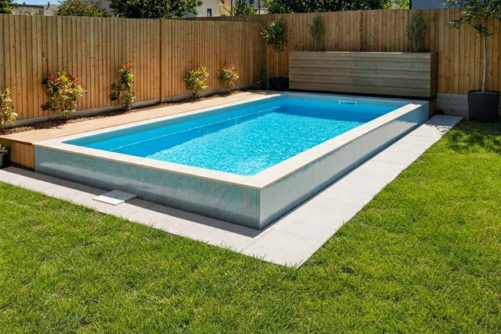 Semi inground plunge pool